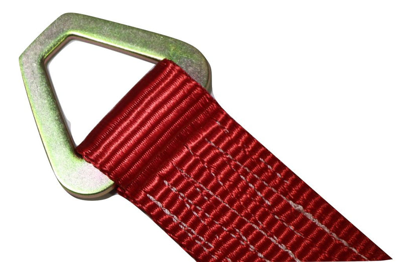 Load image into Gallery viewer, Qty 4 Axle Strap Tie Downs 24&quot; Long &amp; Qty 4 Ratchet Tow Straps Car Haulers | RED
