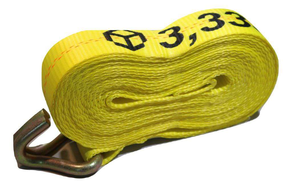 QTY 50 - 2" x 27 Ft. Flatbed Ratchet Strap w/ Wire Hooks