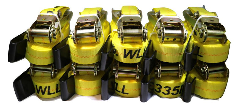 Load image into Gallery viewer, 2&quot; X 27 Ft. Ratchet Strap w/ Flat Hooks | 50 PACK
