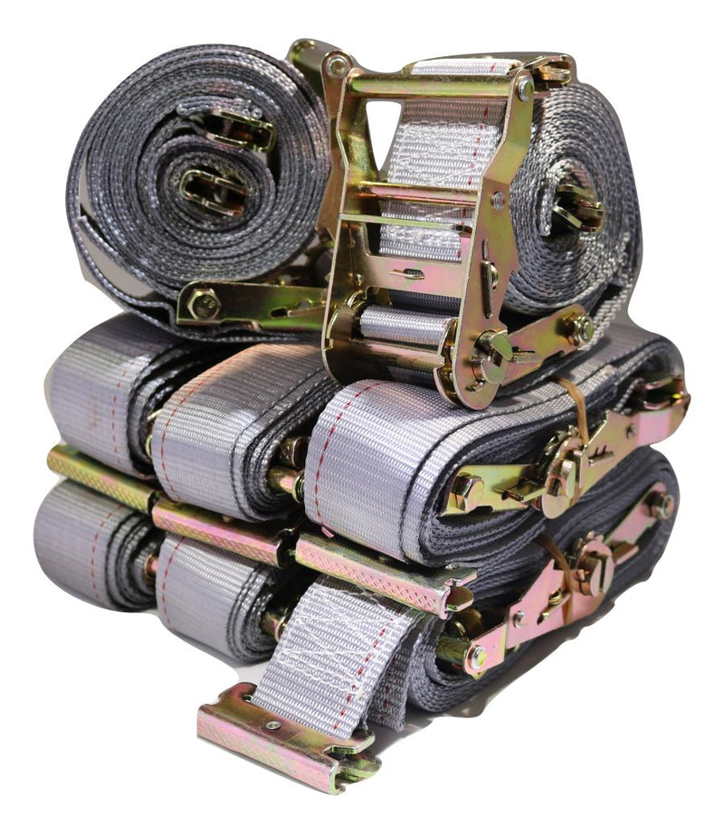 Load image into Gallery viewer, 2&quot;x 16 Ft Logistic Van Ratchet E-Track Straps w/ Spring E Fittings | 8 PACK
