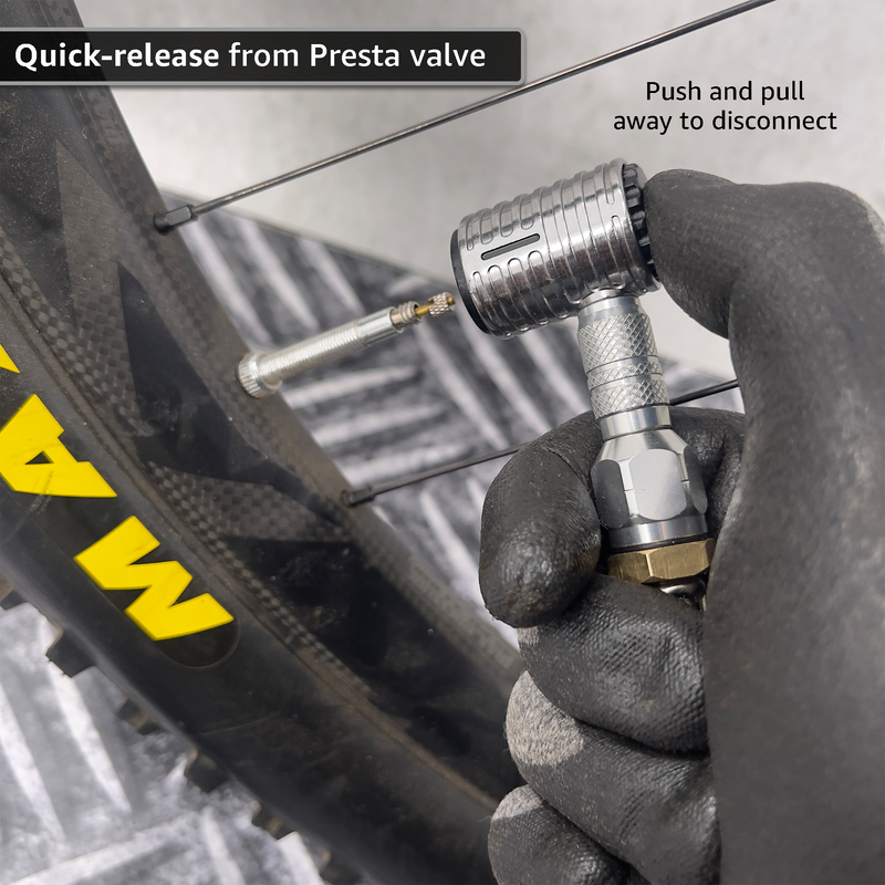Load image into Gallery viewer, Lightning™ XP Locking Presta Air Chuck for Bike Tires - 1/4&quot; F-NPT (Presta Valves)
