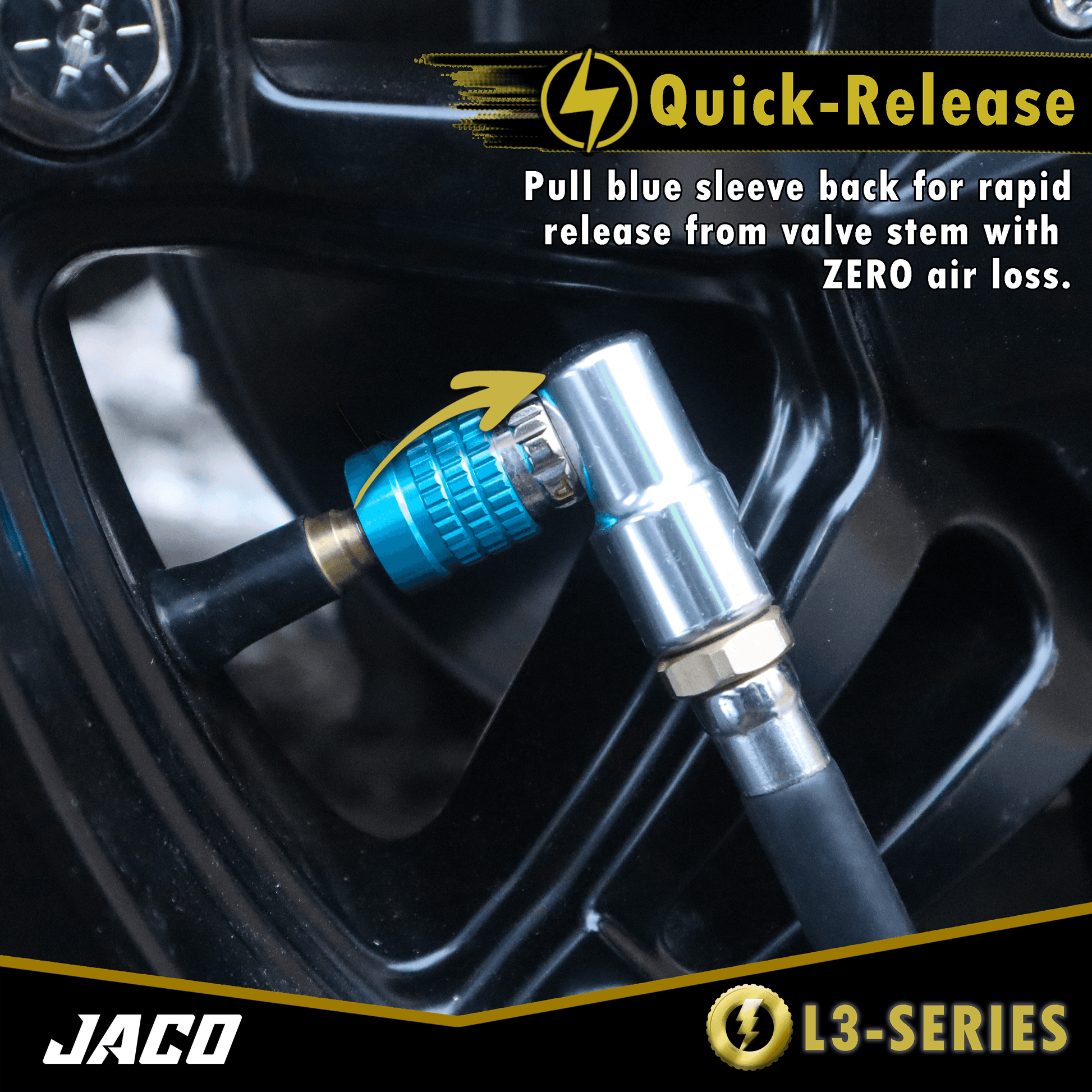 Lightning™ L3-Series Bike Tire Air Chuck - 1/4" F-NPT (Presta + Schrader Valves) | Open Flow (2 Pack) - Skoutley Outdoors LLC