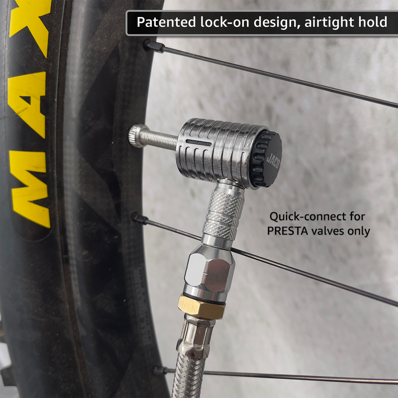 Load image into Gallery viewer, Lightning™ XP Locking Presta Air Chuck for Bike Tires - 1/4&quot; F-NPT (Presta Valves)
