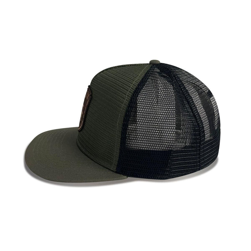 Load image into Gallery viewer, RA Branded Leather Mesh Hat
