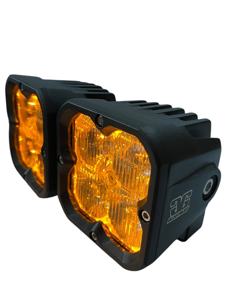 Load image into Gallery viewer, Amber Backlit Race Pod Pair Bundle With Wiring Harness
