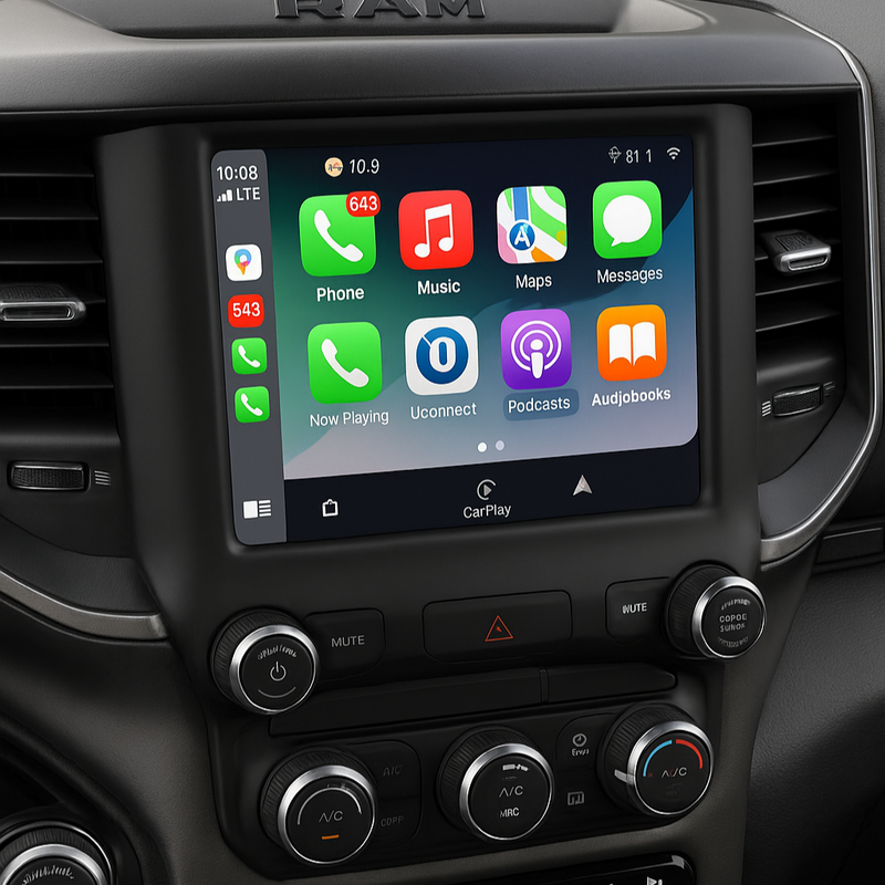 Load image into Gallery viewer, 2019–2024 RAM 1500/2500/3500 UBD Uconnect 5 8.4″ Touchscreen Upgrade Kit (Wireless CarPlay / Android Auto)
