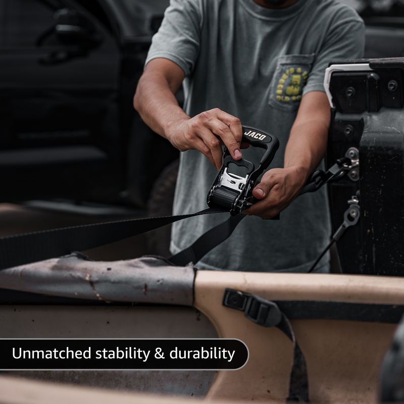 Load image into Gallery viewer, Heavy Duty Ratchet Tie Down Straps with Soft Loops (1.6&quot; x 8 ft) | AAR Certified Break Strength (5,208 lbs)
