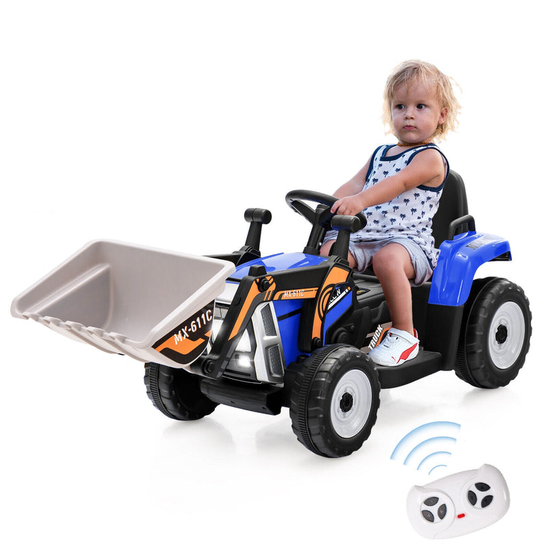 Load image into Gallery viewer, RC Electric Excavator Ride-On Toy Tractor for Kids with 2.4GHz Remote Control - 12V
