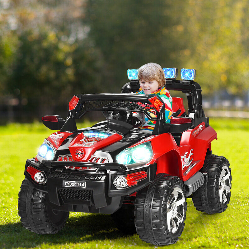 Load image into Gallery viewer, RC Ride-On Truck with LED Lights, MP3 Player, and Remote Control - Perfect Christmas Gift for Kids
