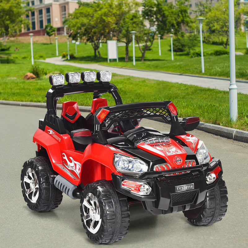Load image into Gallery viewer, RC Ride-On Truck with LED Lights, MP3 Player, and Remote Control - Perfect Christmas Gift for Kids
