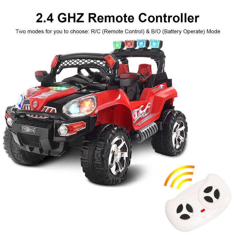 Load image into Gallery viewer, RC Ride-On Truck with LED Lights, MP3 Player, and Remote Control - Perfect Christmas Gift for Kids
