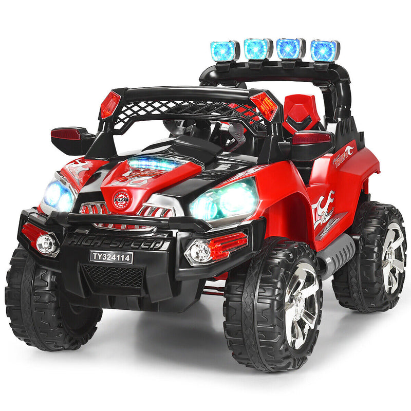 Load image into Gallery viewer, RC Ride-On Truck with LED Lights, MP3 Player, and Remote Control - Perfect Christmas Gift for Kids
