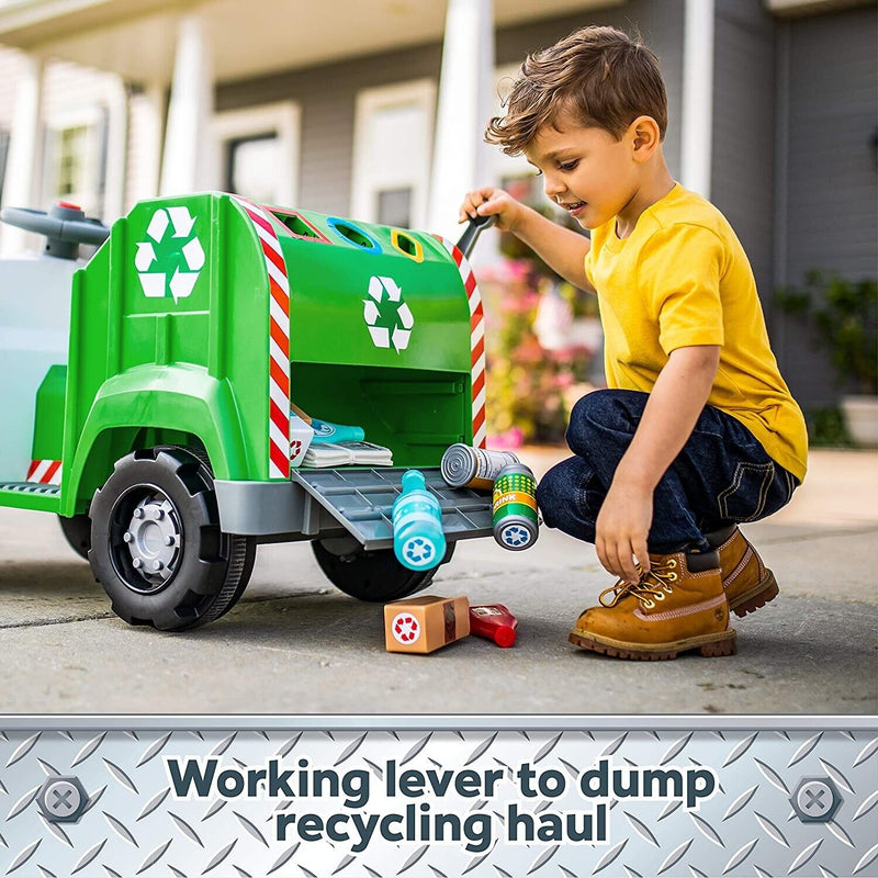 Load image into Gallery viewer, Real Rigs Toddler Recycling Truck: An Interactive Ride-On Toy for Kids Ages 1 and Up
