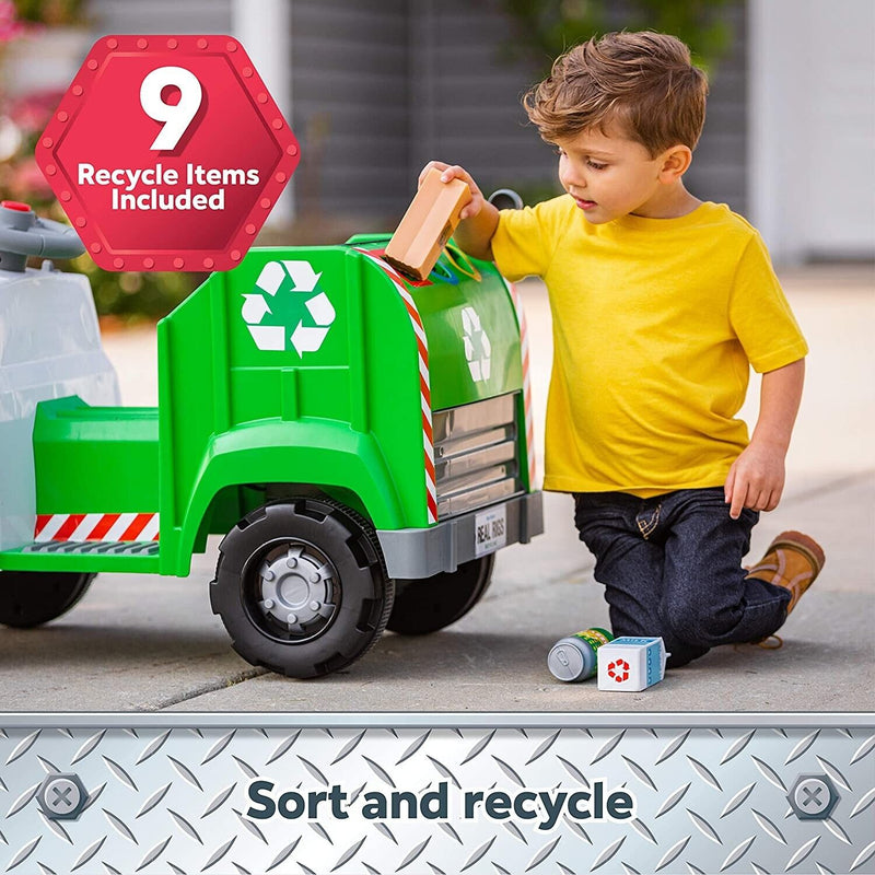 Load image into Gallery viewer, Real Rigs Toddler Recycling Truck: An Interactive Ride-On Toy for Kids Ages 1 and Up
