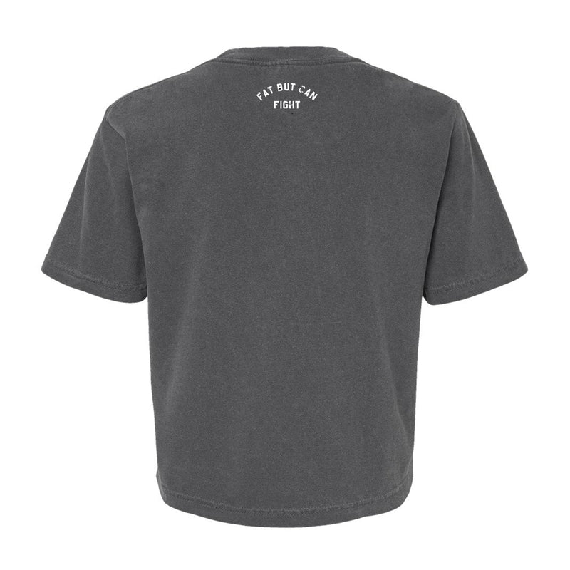Load image into Gallery viewer, Fat But Can Fight Women's Crop Heavyweight Tee

