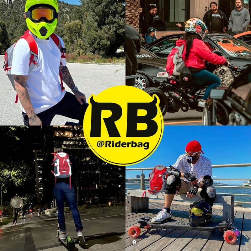 Load image into Gallery viewer, High Visibility Red Reflective Commuter Bike Backpack | Riderbag Reflektor35
