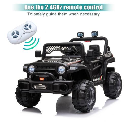 Load image into Gallery viewer, Rechargeable Electric Car Toy with Adjustable Seat Belt and 3 Speeds - Black
