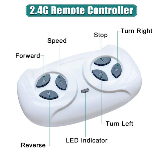 Rechargeable Electric Car Toy with Adjustable Seat Belt and 3 Speeds - Black