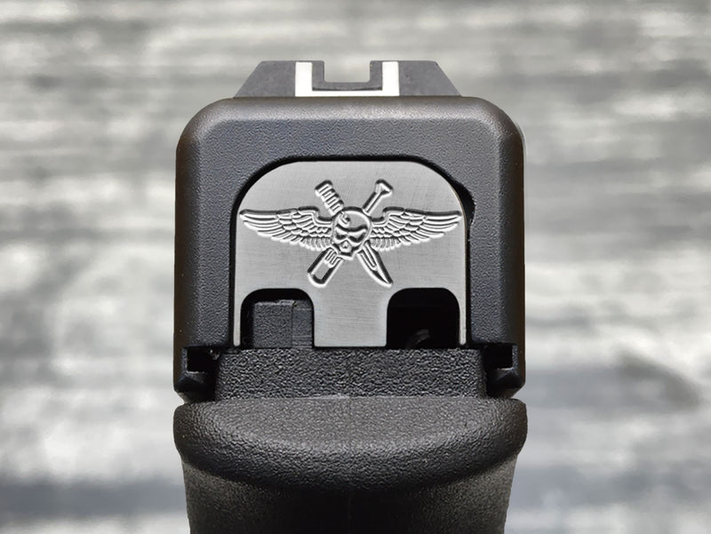 Load image into Gallery viewer, Milspin USMC Glock Slide Back Plates (Most Popular)
