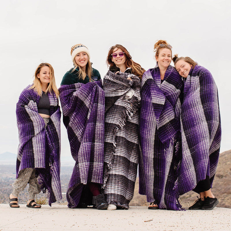 Load image into Gallery viewer, Recycled Plaid Yoga Blanket
