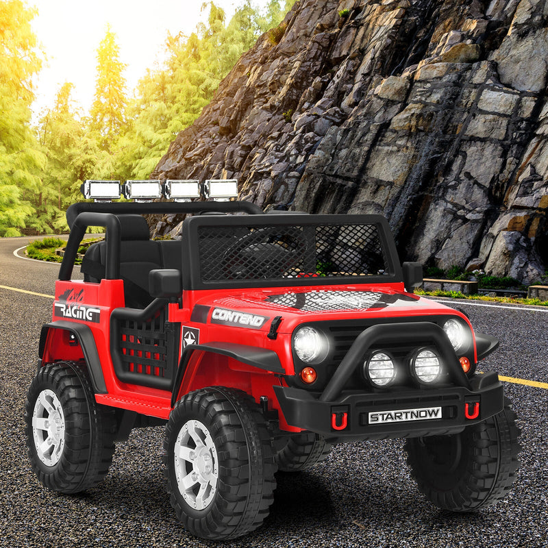 Load image into Gallery viewer, Red 12V Electric Kids Ride On Car Truck with MP3 Player, Horn, and Remote Control
