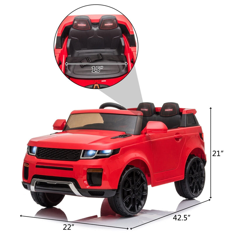 Load image into Gallery viewer, Red 12V Electric Ride On Car for Kids with Remote Control and LED Lights - 3 Speed Options
