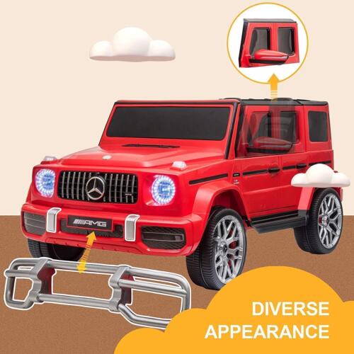 Red 12V Electric Ride On Car Truck with Remote Control, Music, and LED Lights for Safe and Fun Play