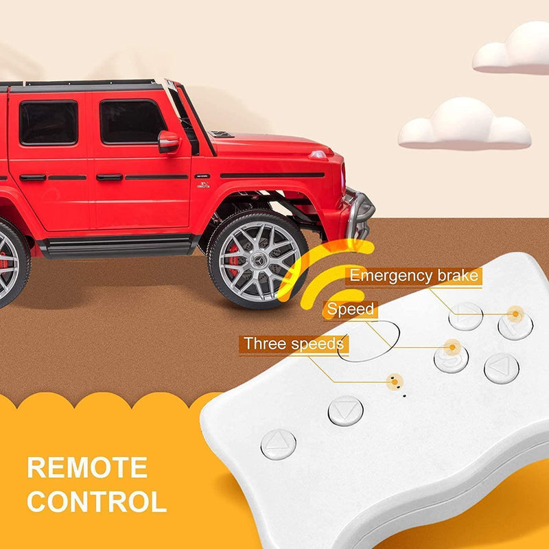 Load image into Gallery viewer, Red 12V Electric Ride On Car Truck with Remote Control, Music, and LED Lights for Safe and Fun Play
