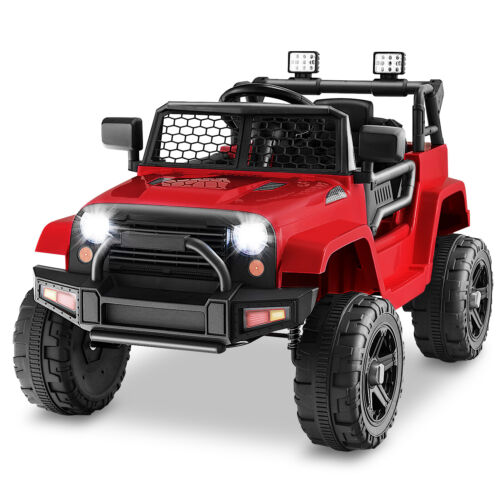 Load image into Gallery viewer, Red 12V Electric Ride-On Truck for Kids with Remote Control, Music, and Lights
