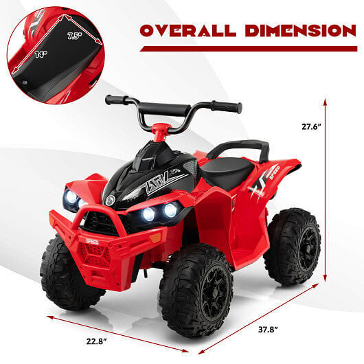 Load image into Gallery viewer, Red 12V Kids ATV with Adjustable Speed and Comfortable Seat
