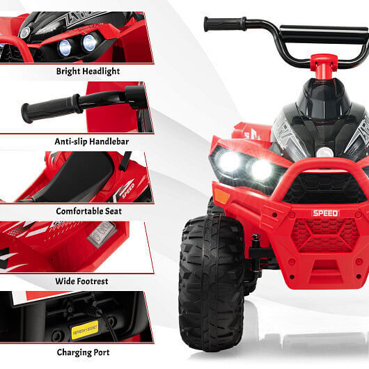 Load image into Gallery viewer, Red 12V Kids ATV with Adjustable Speed and Comfortable Seat
