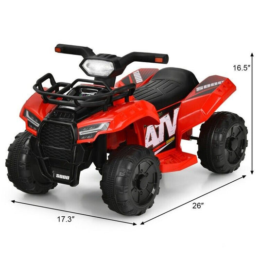 Red 12V Kids Electric ATV Quad Ride On Car with MP3 Player and LED Lights