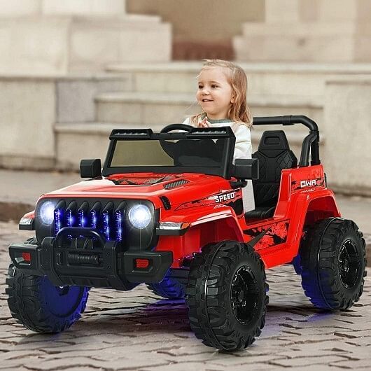Load image into Gallery viewer, Red 12V Kids Ride-on Jeep Car with 2.4 G Remote Control
