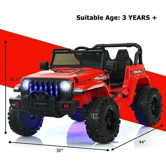 Load image into Gallery viewer, Red 12V Kids Ride-on Jeep Car with 2.4 G Remote Control
