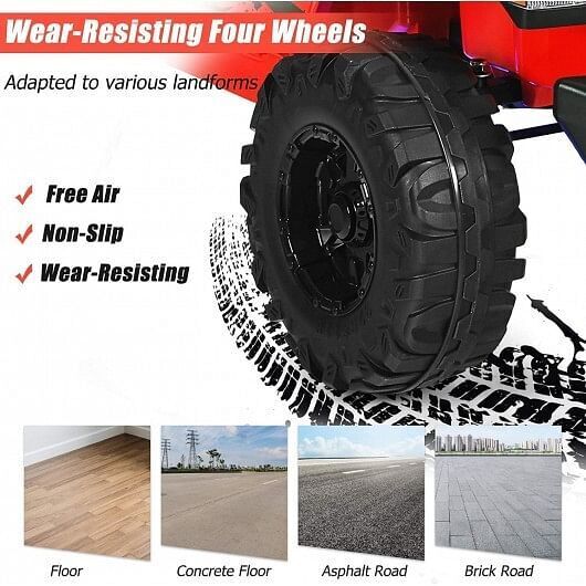 Load image into Gallery viewer, Red 12V Kids Ride-on Jeep Car with 2.4 G Remote Control
