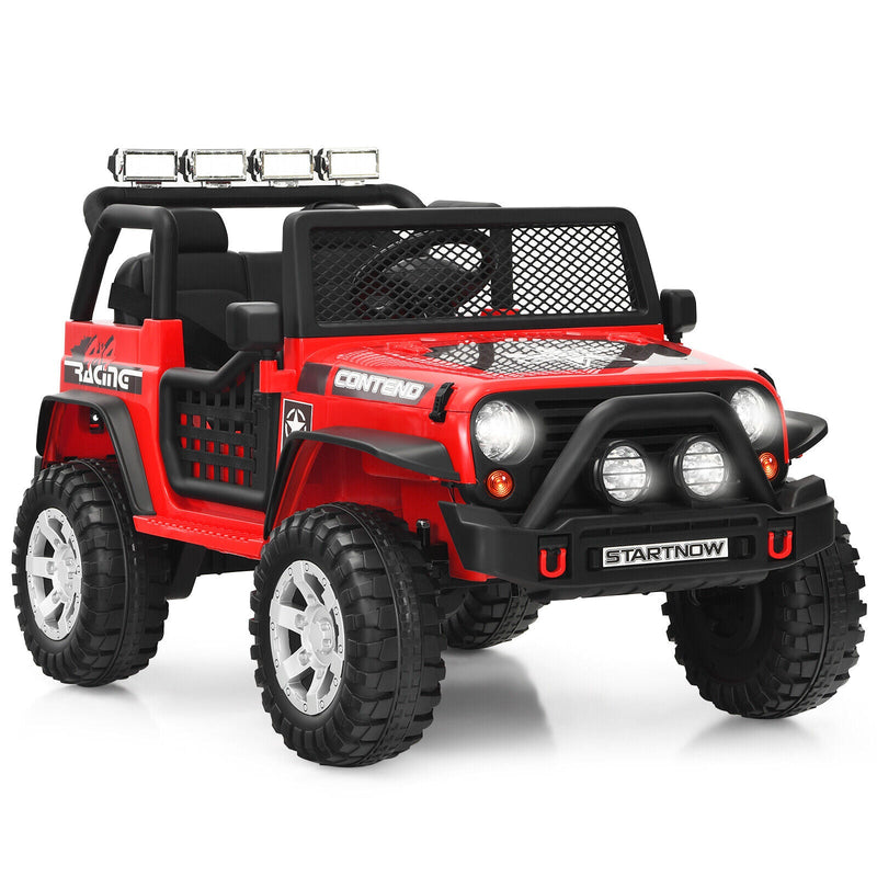 Load image into Gallery viewer, Red 12V Kids Ride On Truck with Remote Control and Lights
