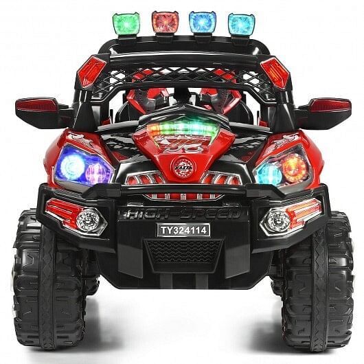 Load image into Gallery viewer, Red 12V SUV Ride-On Car for Kids with Remote Control and LED Lights
