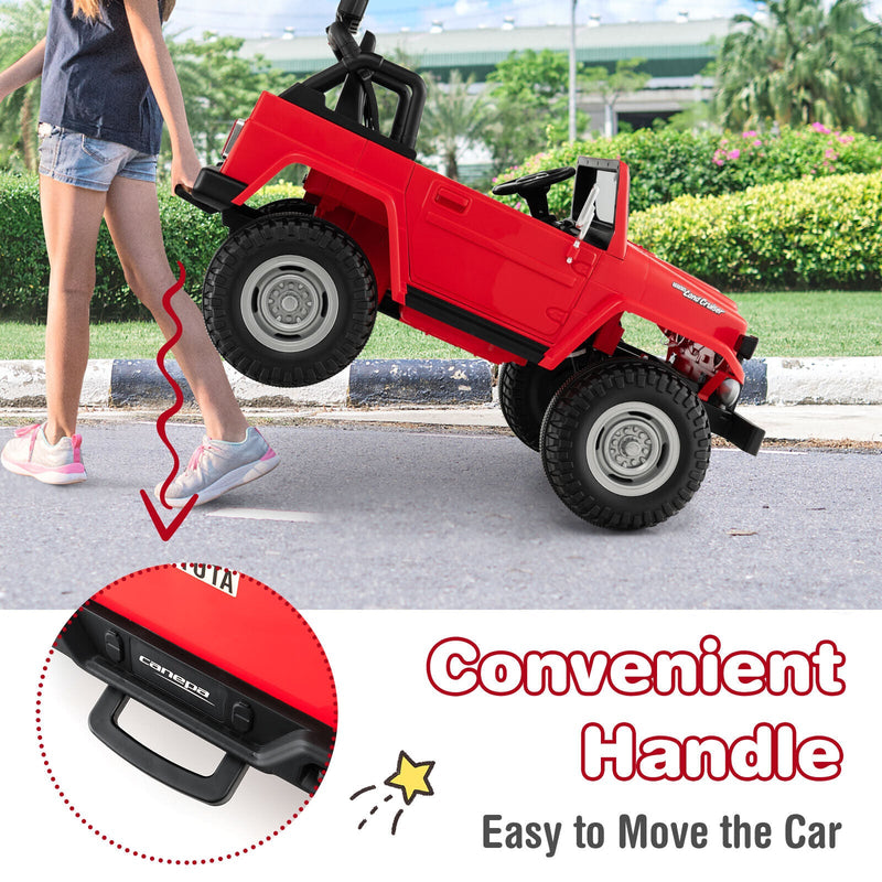 Load image into Gallery viewer, Red 2-Seater Battery Powered Ride-On Car with 3-Point Seat Belts and Doors
