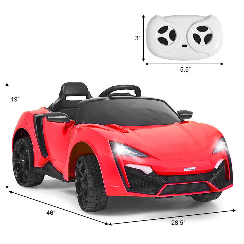 Load image into Gallery viewer, Red 2.4G RC Electric Ride-On Car for Kids with Light, Music, and Openable Doors
