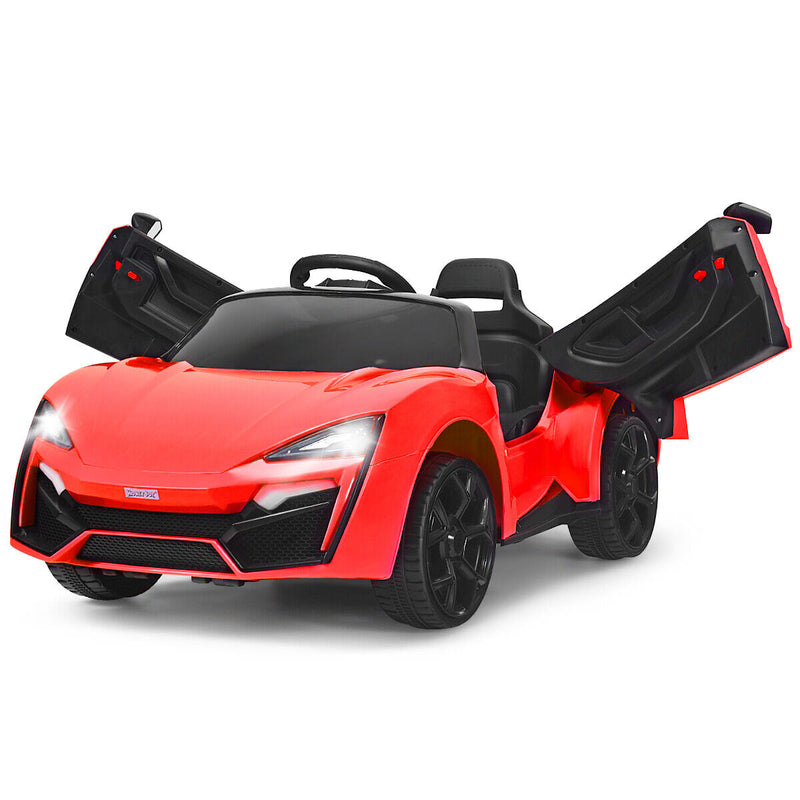 Load image into Gallery viewer, Red 2.4G RC Electric Ride-On Car for Kids with Light, Music, and Openable Doors
