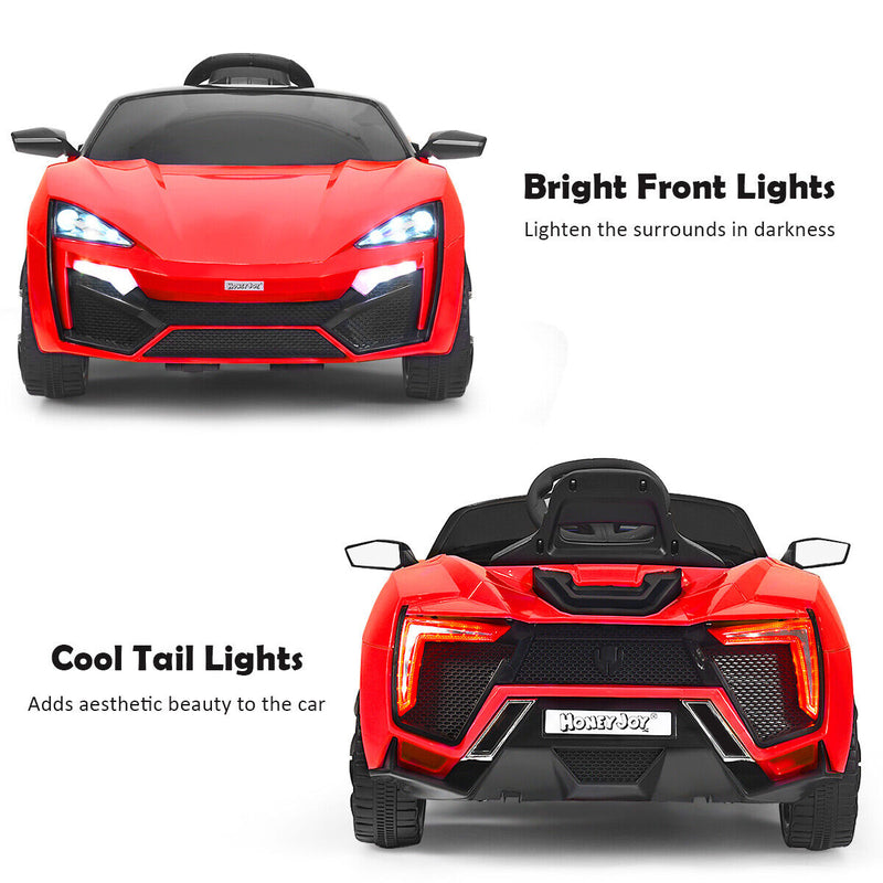 Load image into Gallery viewer, Red 2.4G RC Electric Ride-On Car for Kids with MP3, Lights, and Openable Doors
