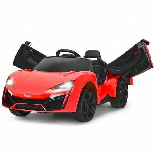 Load image into Gallery viewer, Red 2.4G RC Electric Vehicle with Lights - 12V
