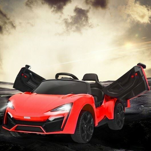 Red 2.4G RC Electric Vehicle with Lights - 12V