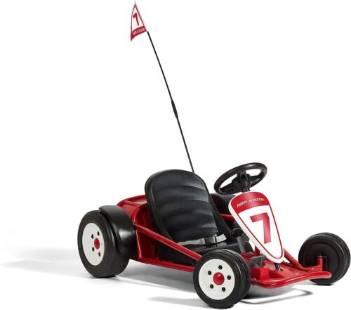 Load image into Gallery viewer, Red 24 Volt Outdoor Go-Kart for Kids Ages 3-8: The Perfect Ride-On Toy!
