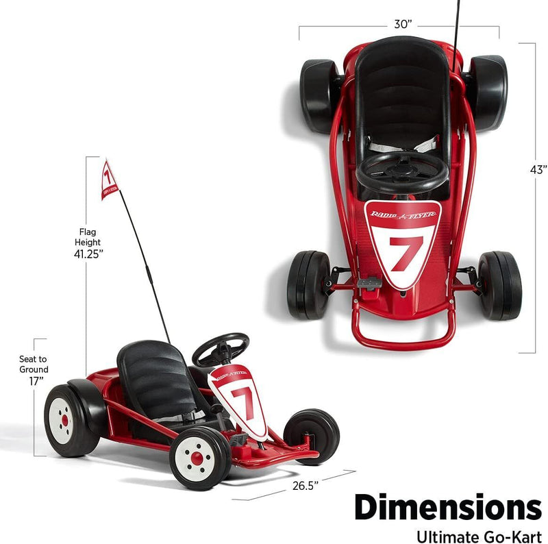 Load image into Gallery viewer, Red 24 Volt Outdoor Go-Kart for Kids Ages 3-8: The Perfect Ride-On Toy!
