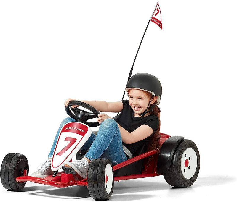 Load image into Gallery viewer, Red 24 Volt Outdoor Go-Kart for Kids Ages 3-8: The Perfect Ride-On Toy!
