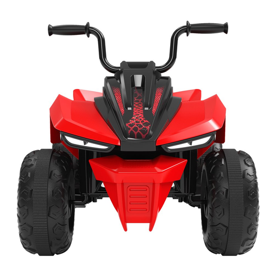 Red 6V Battery-Powered Kids ATV Racer for All-Terrain Adventures