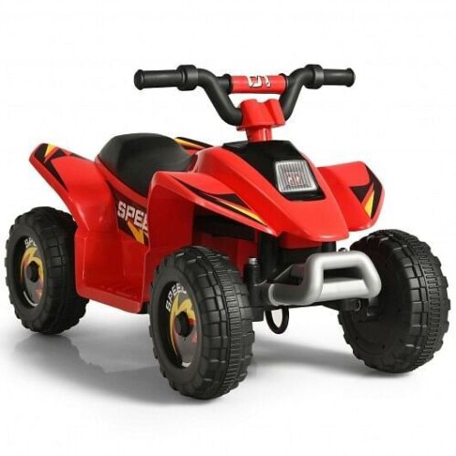 Red 6V Electric ATV Ride-On Toy for Kids with 4 Wheels