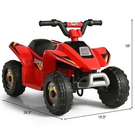 Load image into Gallery viewer, Red 6V Electric ATV Ride-On Toy for Kids with 4 Wheels
