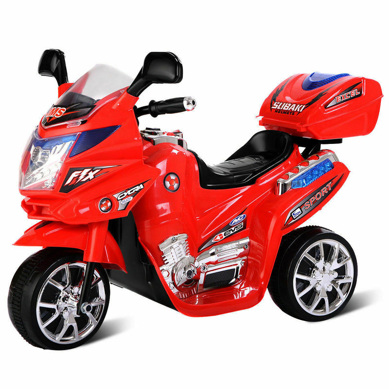 Load image into Gallery viewer, Red 6V Electric Ride-On Motorcycle for Kids - Babyjoy 3 Wheel Battery-Powered Toy
